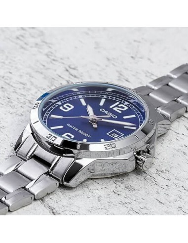 Reloj CASIO analógico LTP-V004D-2B correa de acero inoxidable resistente al agua water resist