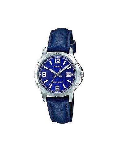 Reloj CASIO analógico LTP-V004L-2B correa de piel resistente al agua water resist