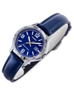 Reloj CASIO analógico LTP-V004L-2B correa de piel resistente al agua water resist 2