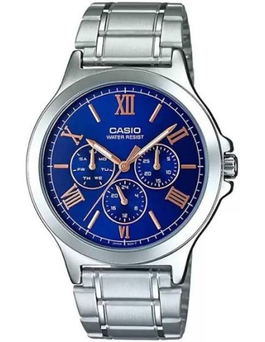 Reloj Casio Para Hombre MTP-V300D-2A Multifuncion Correa y Caja Acero