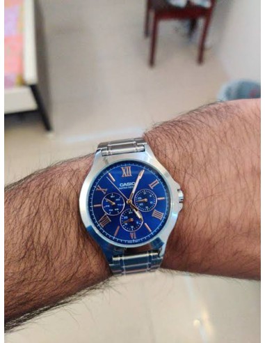 copy of Reloj Casio Para Hombre MTP-V300B-1A Multifuncion Correa y Caja Acero Negro Esfera Negra