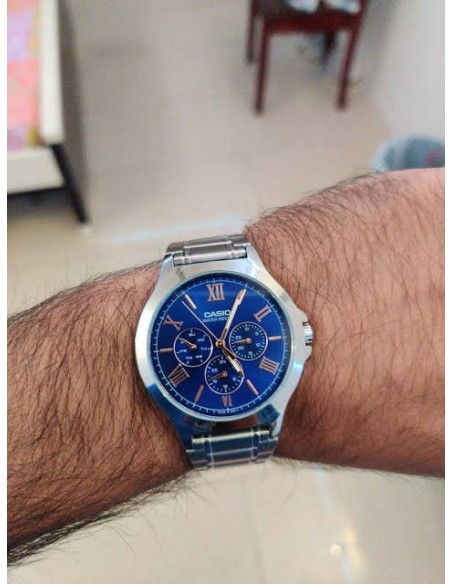 copy of Reloj Casio Para Hombre MTP-V300B-1A Multifuncion Correa y Caja Acero Negro Esfera Negra