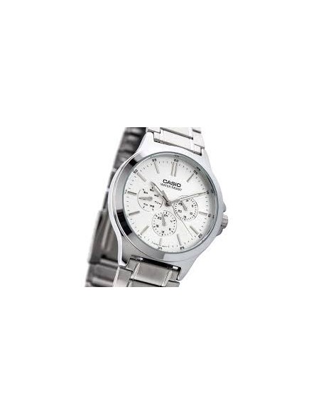 Reloj Casio Para Hombre MTP-V300D-7A Multifuncion Correa y Caja Acero