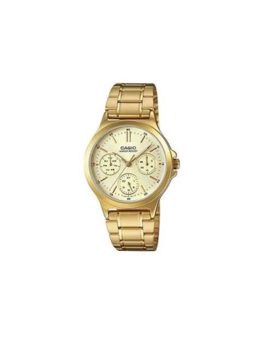 Reloj Casio Para Hombre MTP-V300G-9A Multifuncion Correa y Caja Acero