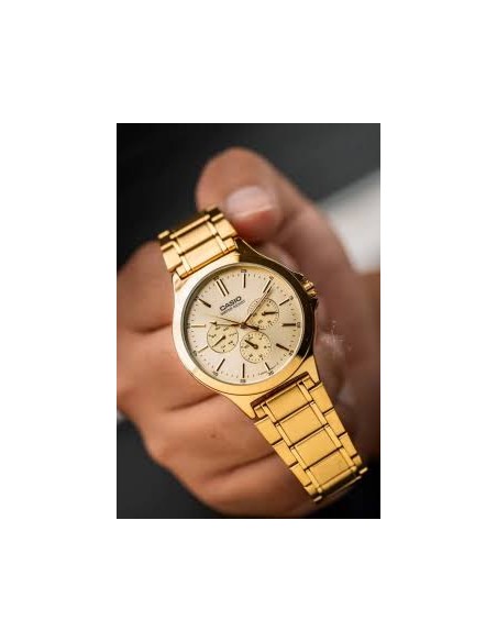 copy of Reloj Casio Para Hombre MTP-V300B-1A Multifuncion Correa y Caja Acero Negro Esfera Negra