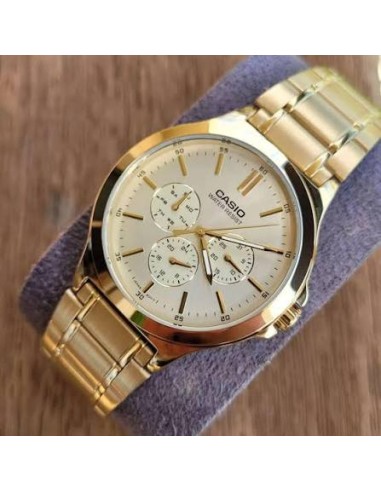 Reloj Casio Para Hombre MTP-V300G-9A Multifuncion Correa y Caja Acero