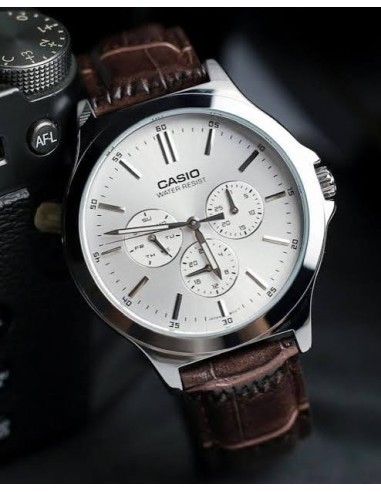 Reloj Casio Para Hombre MTP-V300L-7A Multifuncion Correa de piel