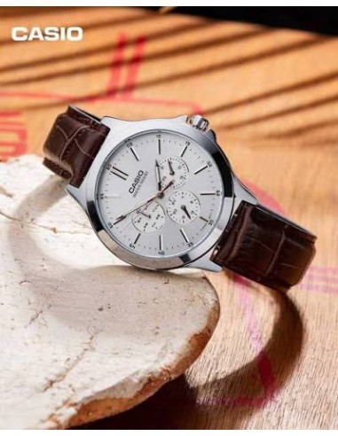 Reloj Casio Para Hombre MTP-V300L-7A Multifuncion Correa de piel