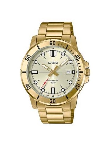 Reloj caballero CASIO analogico MTP-VD01G-9EV correa de acero