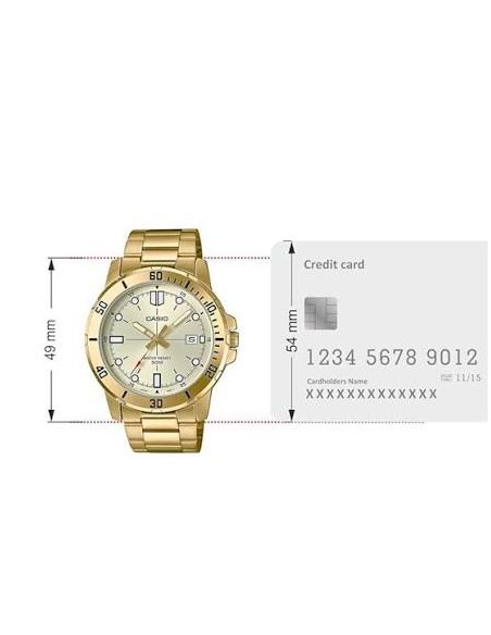 Reloj caballero CASIO analogico MTP-VD01G-9EV correa de acero
