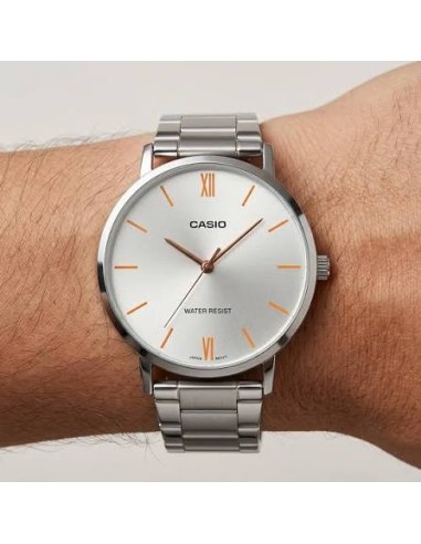Reloj análogico de cuarzo Casio MTP-VT01D-7B correa de acero inoxidable 46 x 40 x 8.2 mm