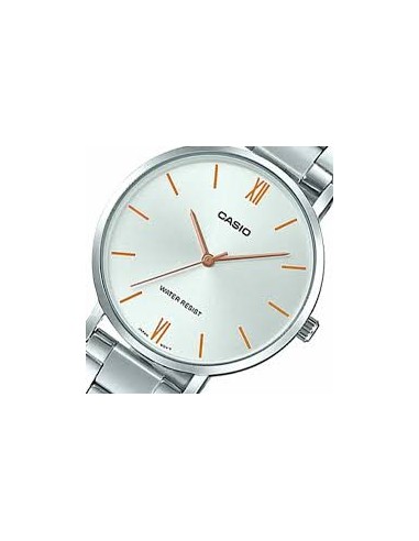 Reloj análogico de cuarzo Casio MTP-VT01D-7B correa de acero inoxidable 46 x 40 x 8.2 mm