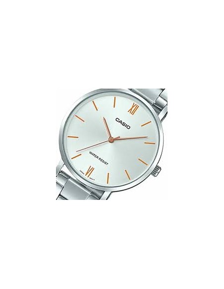 Reloj análogo de cuarzo Casio MTP-VT01D-7B correa de acero inoxidable