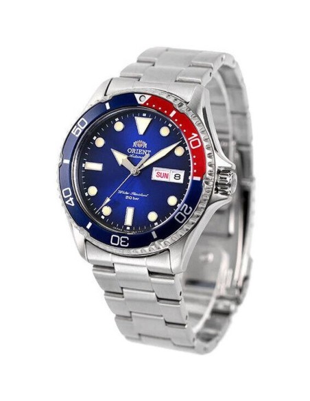 automático buceo hombre Orient Kamasu Pepsi RN-AA0812L JDM 41.8mm English/Kanji  200m