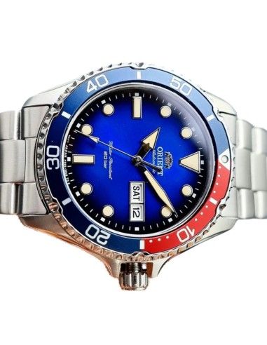 automático buceo hombre Orient Kamasu Pepsi RN-AA0812L JDM 41.8mm English/Kanji  200m