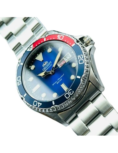 automático buceo hombre Orient Kamasu Pepsi RN-AA0812L JDM 41.8mm English/Kanji  200m
