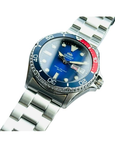 automático buceo hombre Orient Kamasu Pepsi RN-AA0812L JDM 41.8mm English/Kanji  200m