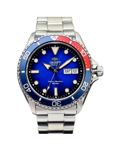 automático buceo hombre Orient Kamasu Pepsi RN-AA0812L JDM 41.8mm English/Kanji  200m