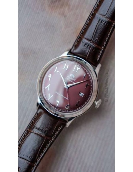 reloj automático hombre Orient Bambino Damask Red RA-AC0037R 40.5mm correa de cuero Cal  F6724
