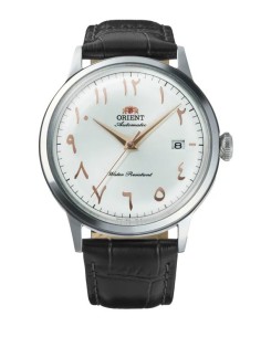reloj automático hombre Orient Bambino Arabic Dial Silver Dallah RA-AC0038S 40.5mm correa de cuero Cal. F6724 2