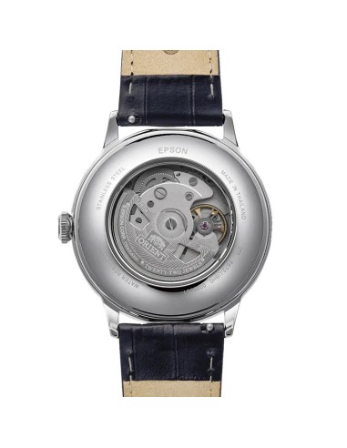 reloj automático hombre Orient Bambino Arabic Dial Silver Dallah RA-AC0038S 40.5mm correa de cuero Cal. F6724