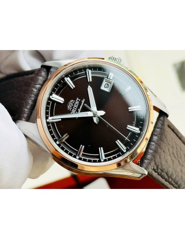 automático hombre Orient Stretto Date RA-AC0R03Y Chocolate / Rose Gold  38,5mm 50m WR cristal de zafiro
