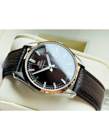 automático hombre Orient Stretto Date RA-AC0R03Y Chocolate / Rose Gold  38,5mm 50m WR cristal de zafiro