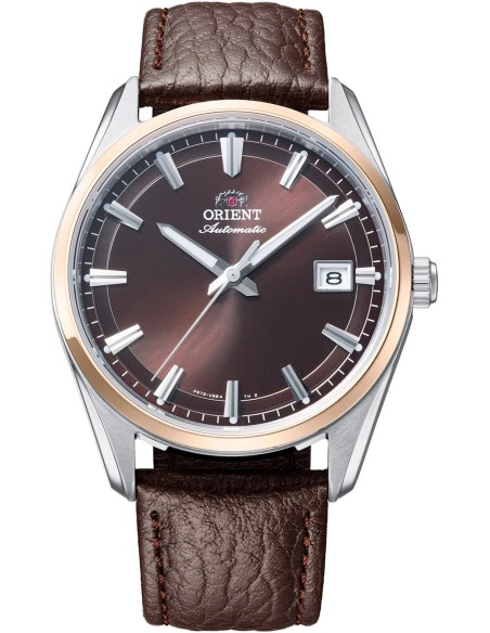 automático hombre Orient Stretto Date RA-AC0R03Y Chocolate / Rose Gold  38,5mm 50m WR cristal de zafiro