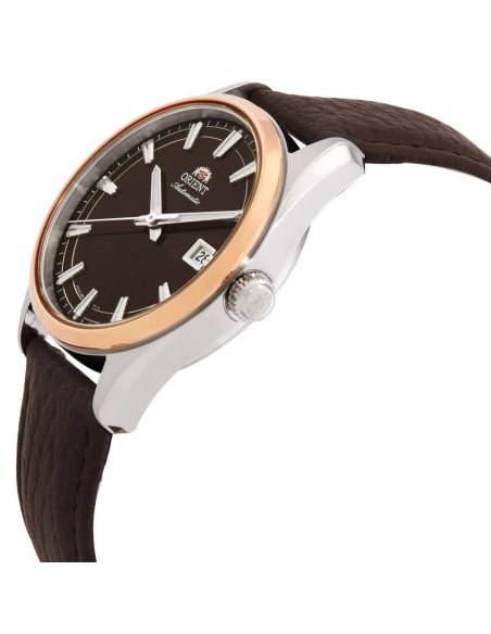 automático hombre Orient Stretto Date RA-AC0R03Y Chocolate / Rose Gold  38,5mm 50m WR cristal de zafiro