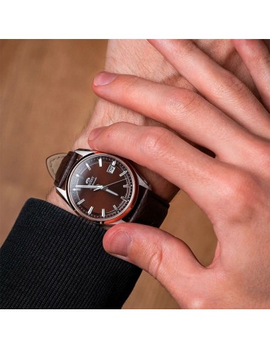 automático hombre Orient Stretto Date RA-AC0R03Y Chocolate / Rose Gold  38,5mm 50m WR cristal de zafiro