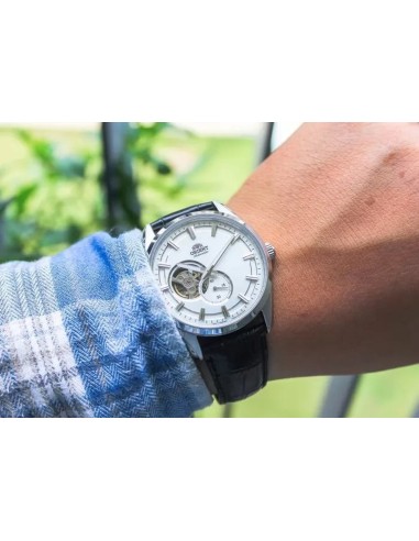 reloj automático hombre Orient Stretto Semi Skeleton RA-AR0004S 40.8mm cristal de zafiro correa de cuero 50m WR Cal. F6S22