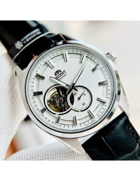 reloj automático hombre Orient Stretto Semi Skeleton RA-AR0004S 40.8mm cristal de zafiro correa de cuero 50m WR Cal. F6S22