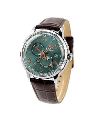 automático hombre Orient Bambino Sun & Moon RN-AK0805E JDM 41.5mm
