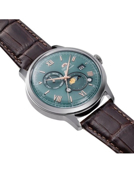 automático hombre Orient Bambino Sun & Moon RN-AK0805E JDM 41.5mm