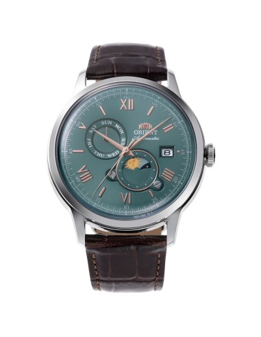automático hombre Orient Bambino Sun & Moon RN-AK0805E JDM 41.5mm