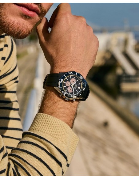 solar hombre Citizen Endeavor CA4730-08E 43mm 100m WR cristal de zafiro correa de silicona