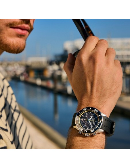 solar hombre Citizen Endeavor CA4730-08E 43mm 100m WR cristal de zafiro correa de silicona
