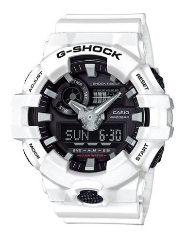Casio G-Shock GA-700-7A 57.5 × 53.4 × 18.4 mm 200m WR resistente a los golpes Hora Mundial