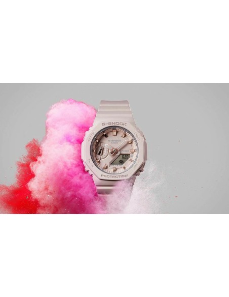 reloj unisex Casio MiniCasioak G-Shock GMA-S2100-4A 46.2 × 42.9 × 11.2 mm 200m WR resistente a los golpes Hora Mundial