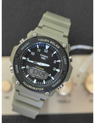 Reloj solar hombre Casio AQ-S820W-5a JDM  52,2 mm × 46,6 mm × 13,8 mm Hora Mundial 100m