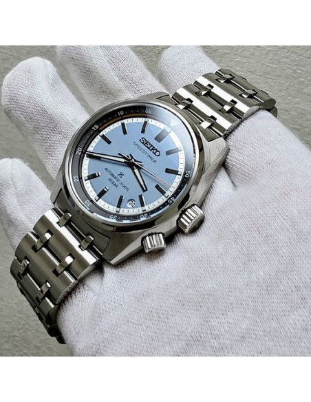 cronógrafo automático hombre Seiko Prospex Speedtimer Ice Blue Sky HBC003J JDM 39.5mm 200m