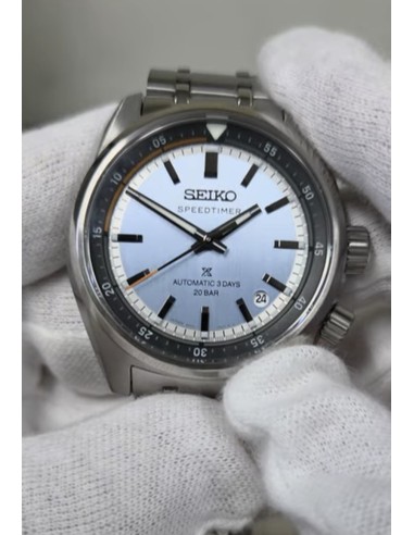 cronógrafo automático hombre Seiko Prospex Speedtimer Ice Blue Sky HBC003J JDM 39.5mm 200m