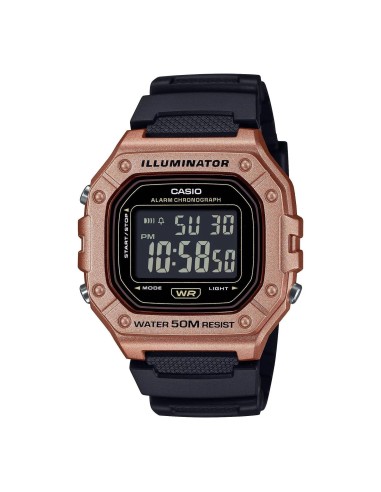 Reloj deportivo hombre Casio Sports W-218HM-5BV 44.4 × 43.2 × 11 mm Illuminator 50m WR correa de goma 37grs