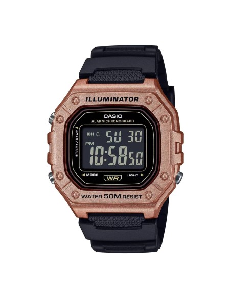 Reloj deportivo hombre Casio Sports W-218HM-5BV 44.4 × 43.2 × 11 mm Illuminator 50m WR correa de goma 37grs