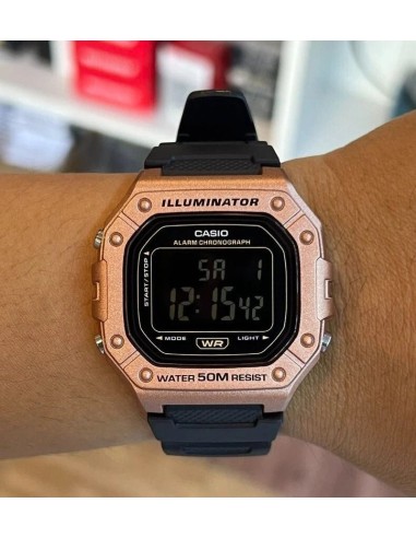 Reloj deportivo hombre Casio Sports W-218HM-5BV 44.4 × 43.2 × 11 mm Illuminator 50m WR correa de goma 37grs