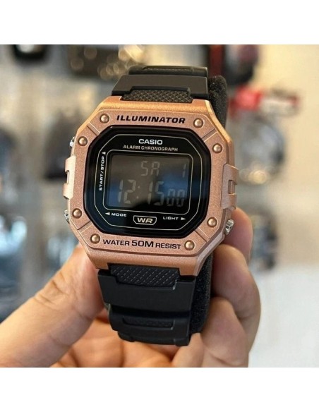 Reloj deportivo hombre Casio Sports W-218HM-5BV 44.4 × 43.2 × 11 mm Illuminator 50m WR correa de goma 37grs