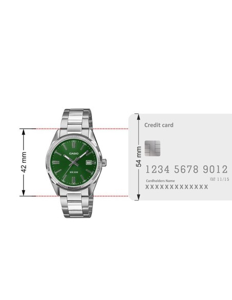 reloj clásico unisex  Casio Classic  UTP-1302PD-3A1 42 × 35 × 9.1 mm correa de acero