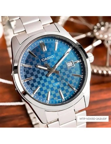 reloj clásico cuarzo hombre Casio Classic MTP-VD03D-2A2 41mm 50m WR correa de acero