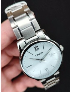 reloj clásico cuarzo hombre Casio Classic MTP-V002D-7B3 44 × 37 × 9.6 mm correa de acero