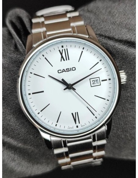 reloj clásico cuarzo hombre Casio Classic MTP-V002D-7B3 44 × 37 × 9.6 mm correa de acero